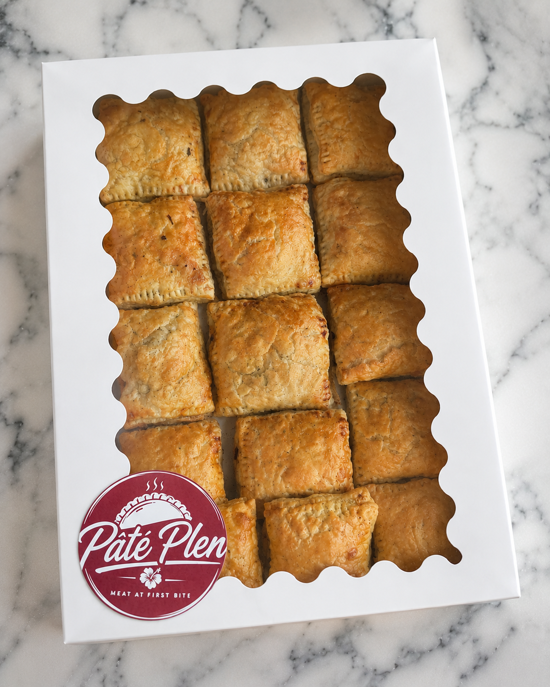 Catering platter of Haitian beef pâtés